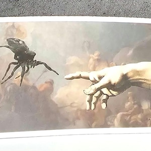 Sticker-Jumping Spider (The creation of a jumping spider), 3 inch Matte image 1