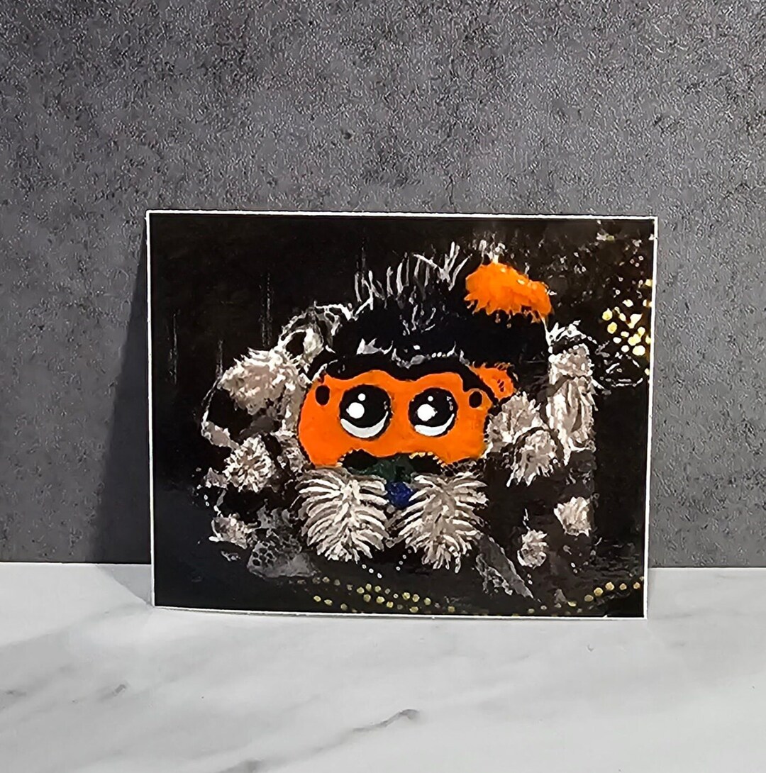Sticker-jumping Spider (autumn Jumper), 3 Inch Glossy - Etsy
