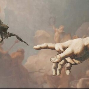 Sticker-Jumping Spider (The creation of a jumping spider), 3 inch Matte image 2