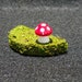 Jumping Spider Moss Half Ledge with Mushroom No magnets 