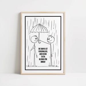 Poster Good Deeds (Hassanat) – Islamic saying about morality | Reminder motif for Muslim homes