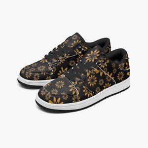 Zapatillas de deporte bajas de cuero con estilo Flower Boomtelyah Dunk