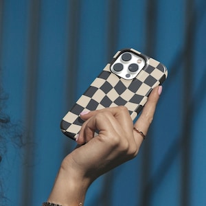 Coque pour iPhone 16, damier pour iPhone 16 15 14 13 12 11 Pro Plus Pro Max, coque pour iPhone à damier