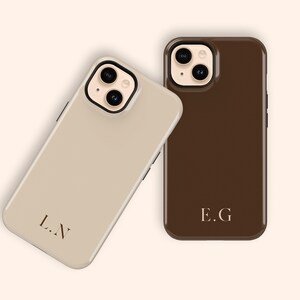 Personalisierte iPhone Hülle mit Initial, minimalist Art