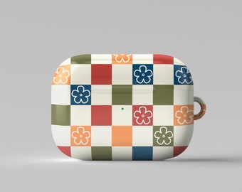 Cute AirPods Case, Checkered AirPods Case Gen 3 With Keychain, AirPods Pro2 Case