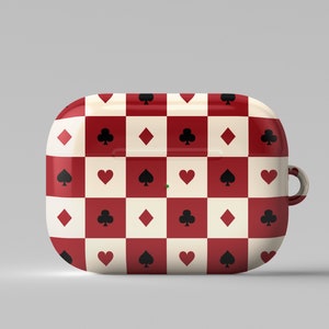 AirPods 3 Gen Case With Keychain, Red Checkerboard  AirPods Case 3rd Generation, AirPods Pro 2 Case