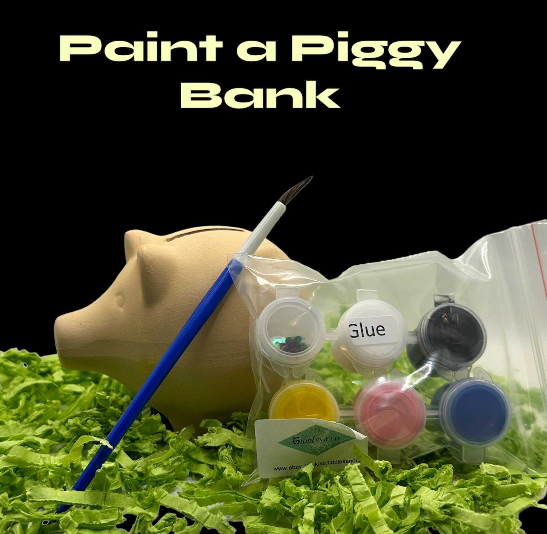 Paint your own piggy money box bank