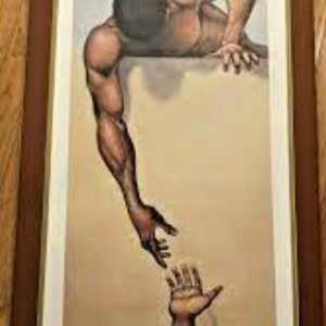 He Ain’t Heavy Hand Painted Street Art On Canvas Wall Art  Free Shipping Highest Quality LifeTime Warranty