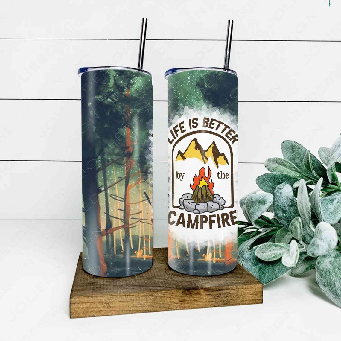 Camping Tumbler Wrap Png Sublimation 20 Oz Skinny Tumbler Etsy Canada