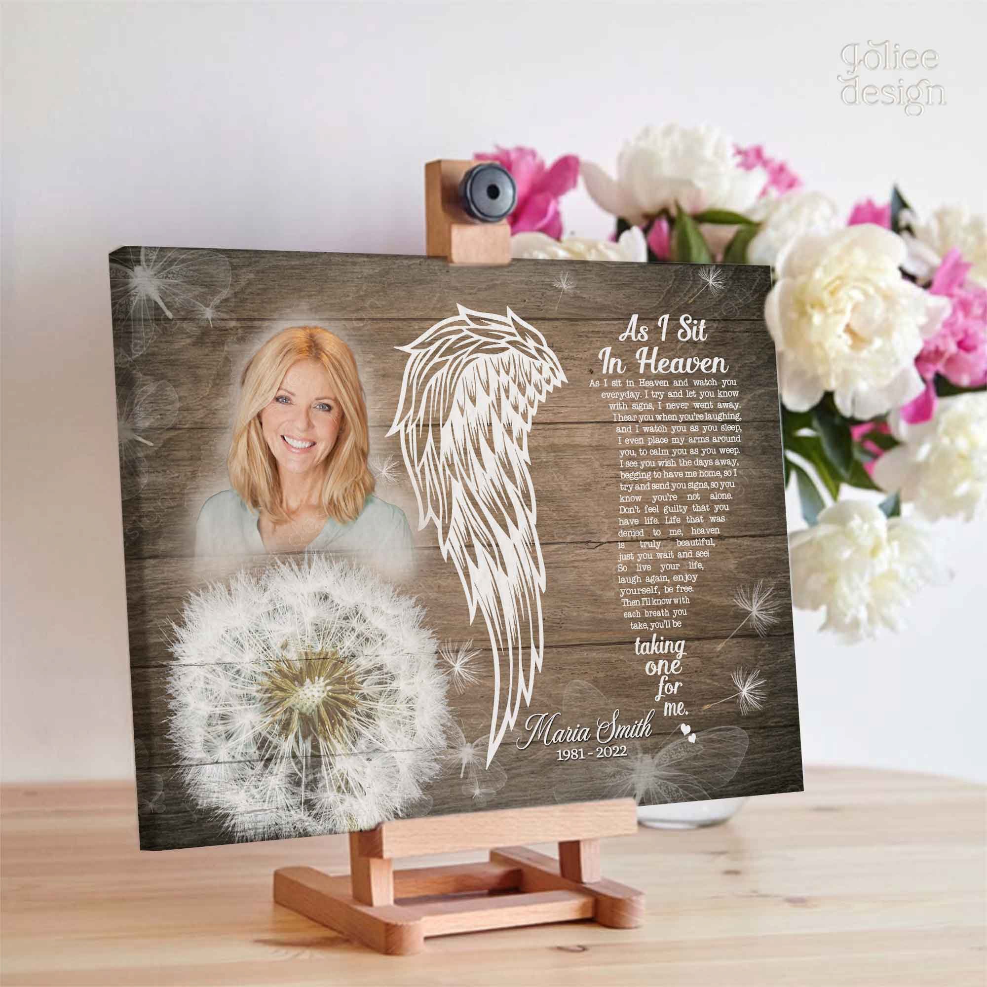 Memorial Gifts for Loss of A Sister as I Sit in Heaven Custom Etsy