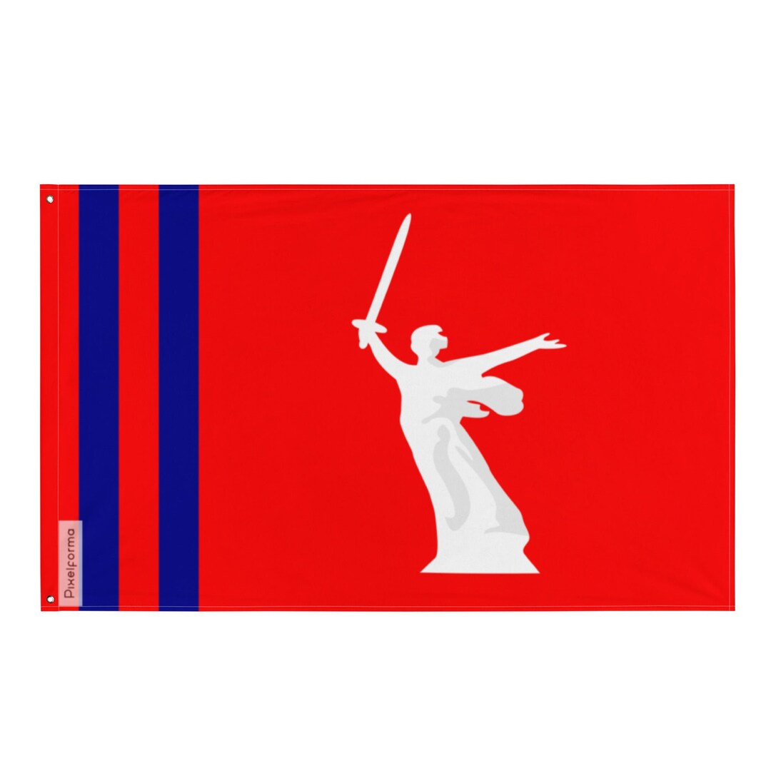 Volgograd Oblast Flag in Multiple Sizes 100% Polyester Print - Etsy