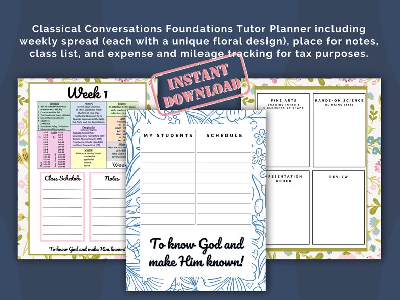 Classical Conversations Instant Download Foundations Tutor - Etsy