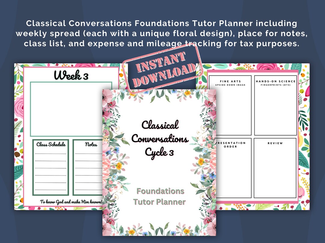 Classical Conversations Instant Download Foundations Tutor - Etsy