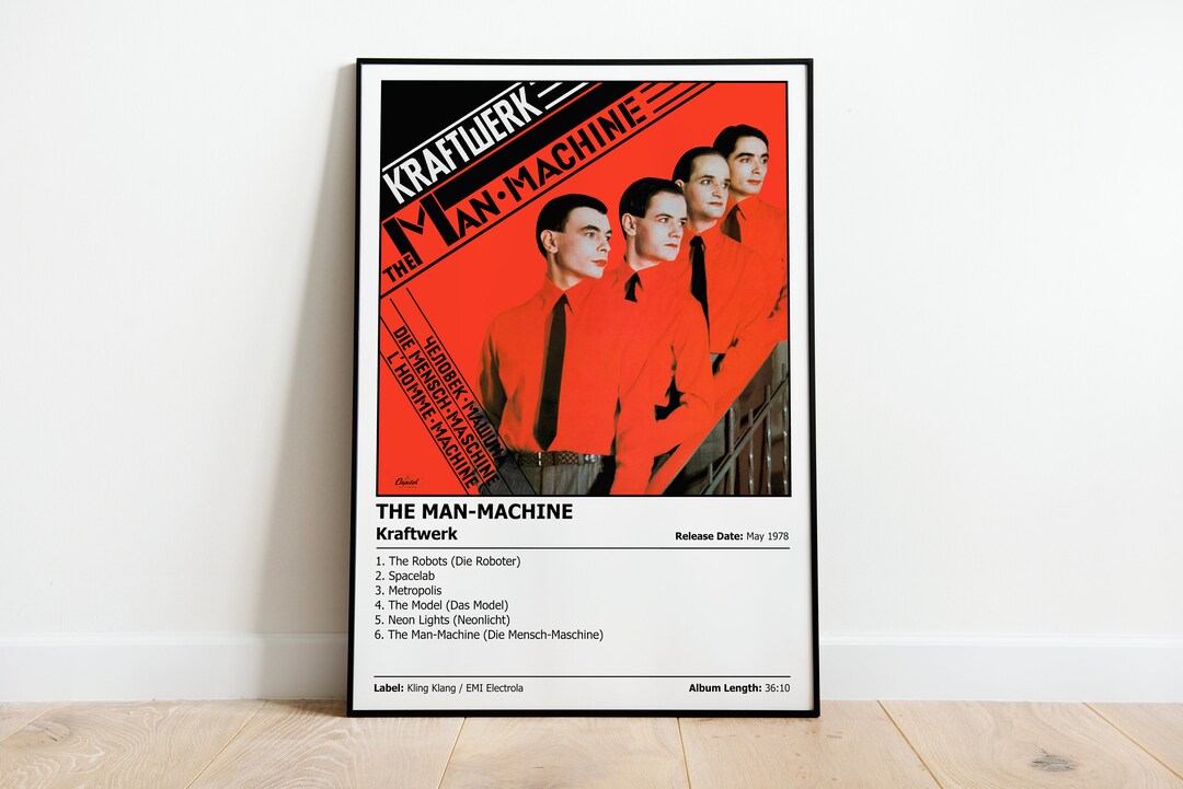 KRAFTWERK the Man-machine Album Cover Print Poster Wall Art Artwork A4 ...