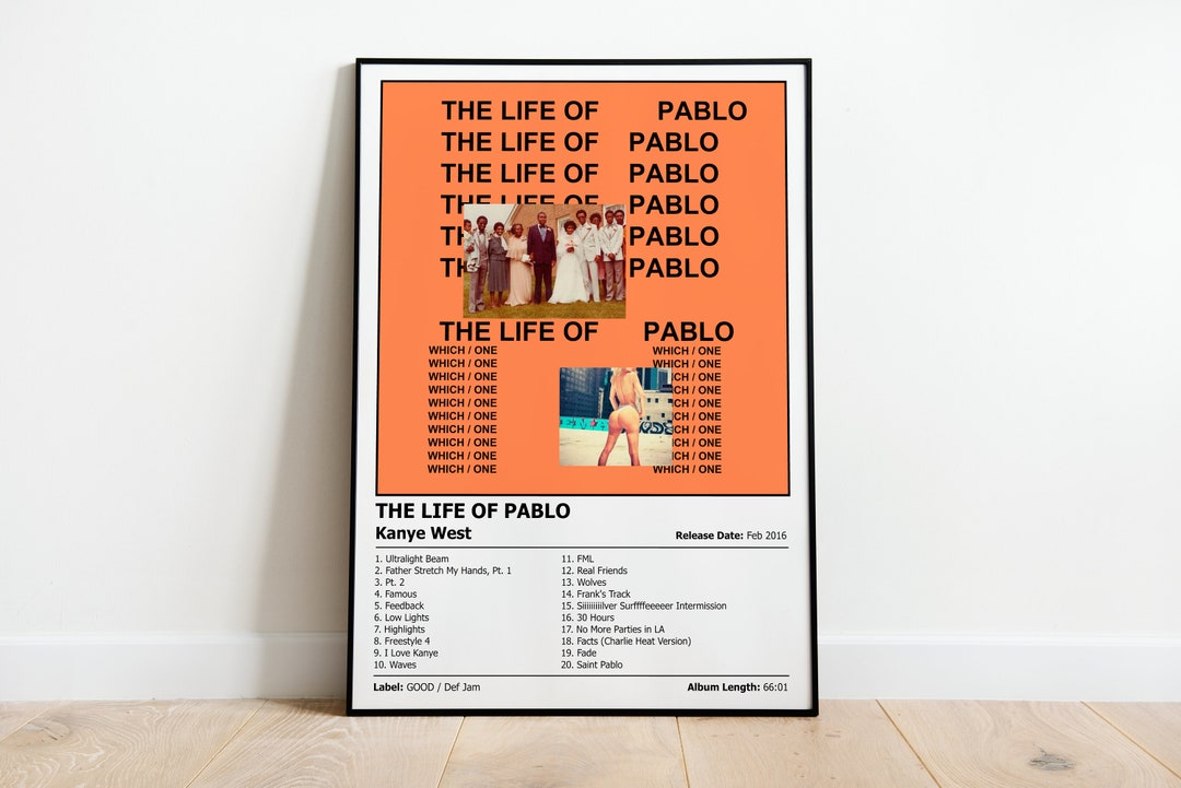 KANYE WEST the Life of Pablo Album Cover Print Poster Wall Art Artwork