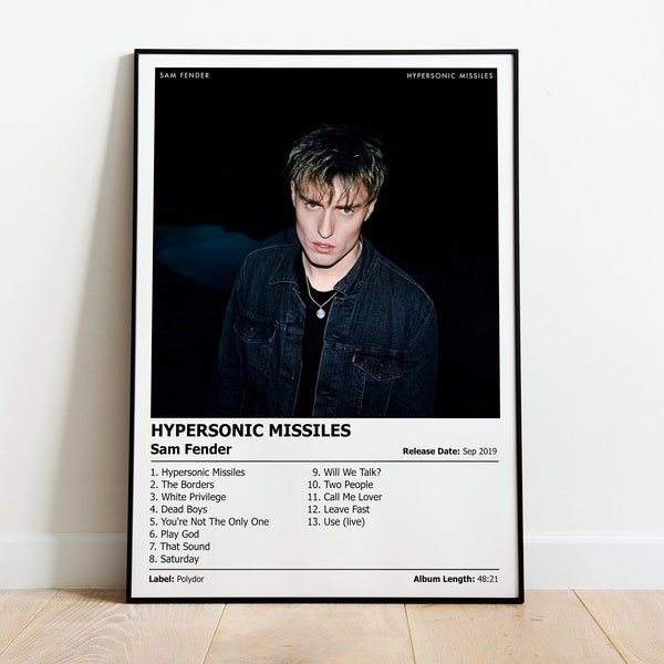 SAM FENDER - Hypersonic Missiles - Album Cover Print Poster | Wall Art | Artwork | A4, A3, A2 & A1 sizes availabe