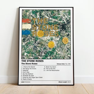 THE STONE ROSES - The Stone Roses - Album Cover Print Poster | Wall Art | Artwork | A4, A3, A2 & A1 sizes availabe