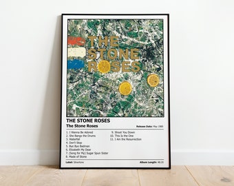 THE STONE ROSES - The Stone Roses - Album Cover Print Poster | Wall Art | Artwork | A4, A3, A2 & A1 sizes availabe