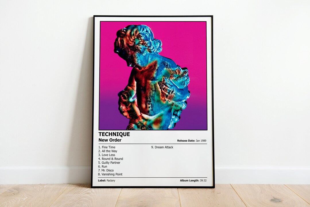 NEW ORDER Technique Album Cover Print Poster Wall Art Artwork A4, A3