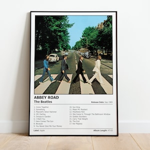 Christmas Card merry Christmas the Beatles Inspired Greeting Card Abbey  Road Artwork Album Art Record Cover 