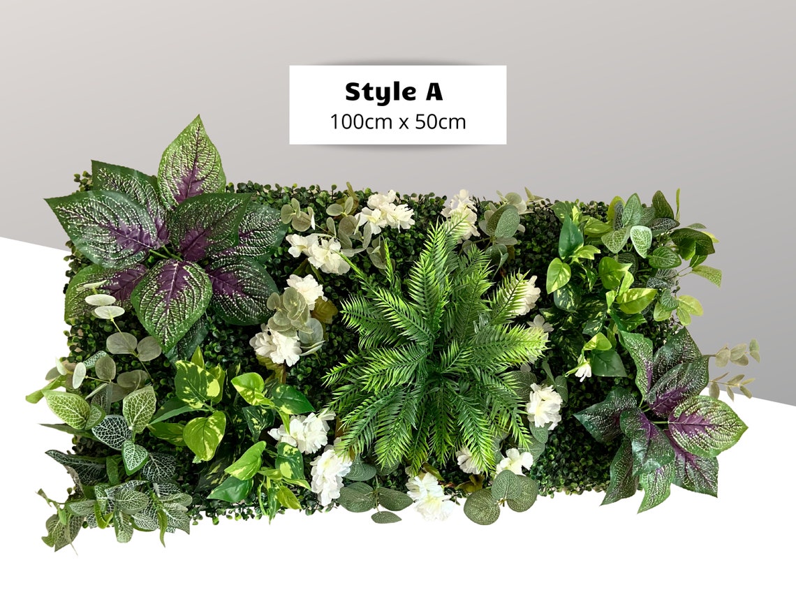 Artificial Plant Living Wall Panel Green Wall Decor Etsy UK