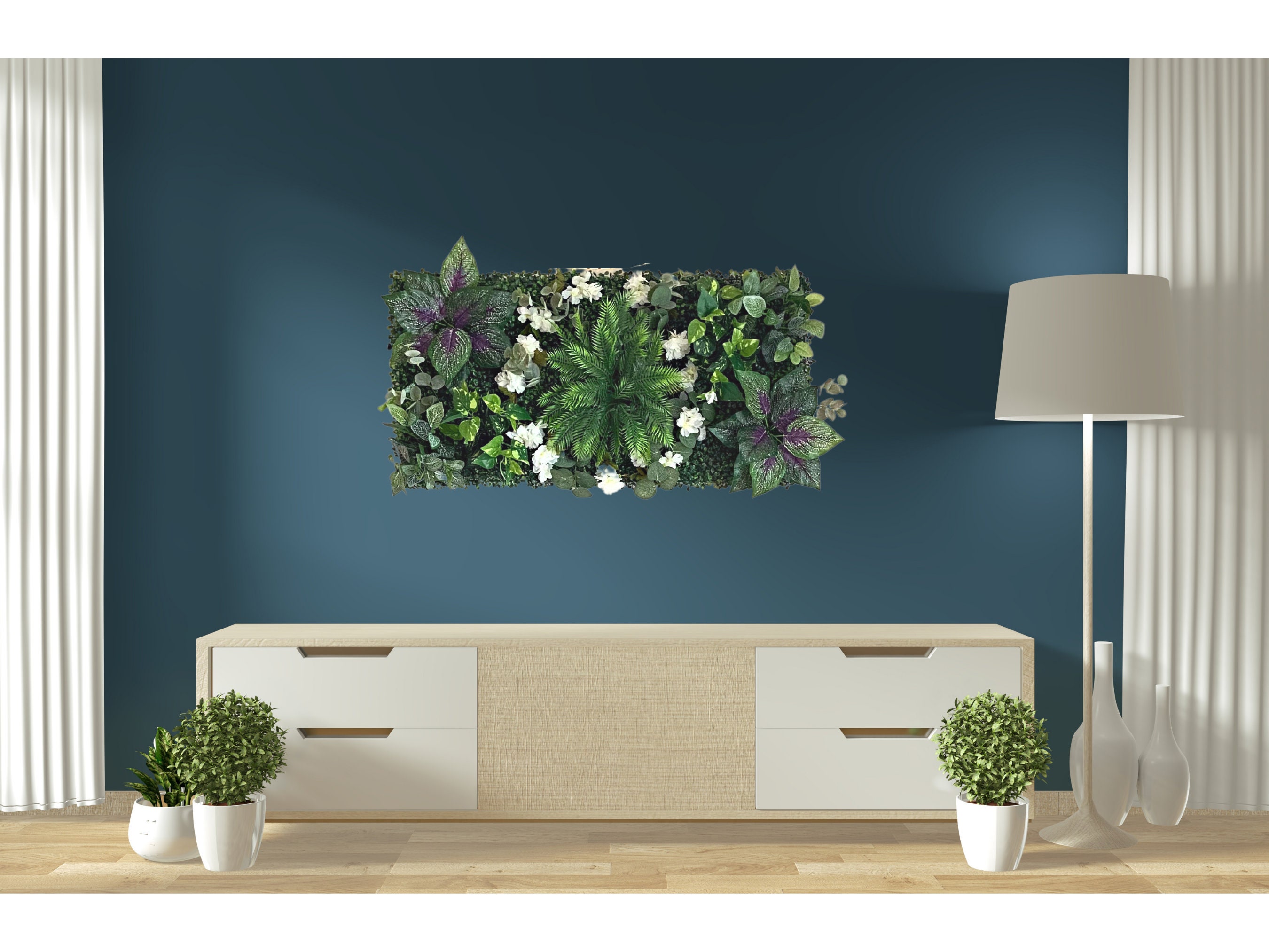Artificial Plant Living Wall Panel Green Wall Decor Etsy UK