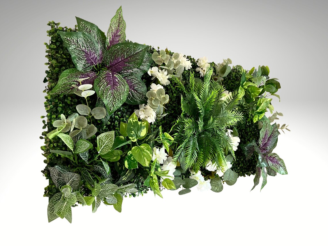 Artificial Plant Living Wall Panel Green Wall Decor Etsy UK