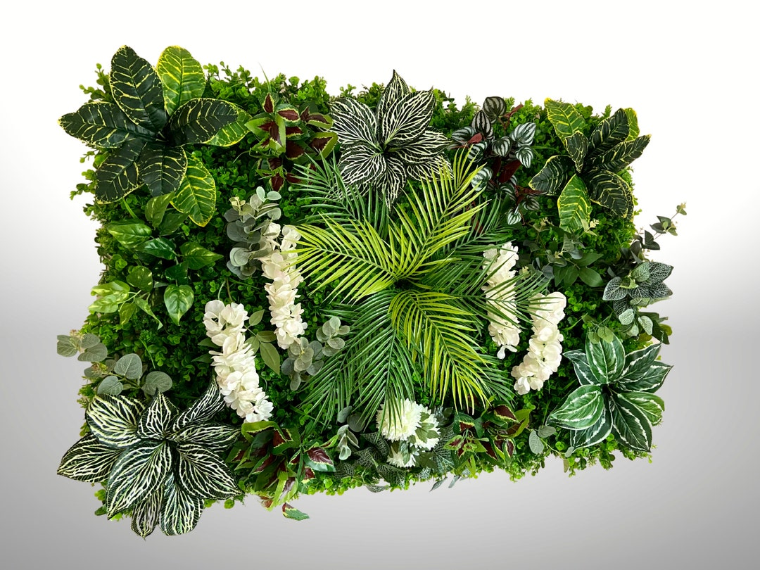 Large Artificial Plant Wall Panel Living Wall Backdrop Wall Etsy UK