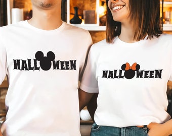 Disney Halloween Couple Shirt, Couple Halloween shirt, Halloween Shirt, Halloween Party Shirt, Halloween gift, trick or treat shirt,