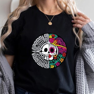 Chemise Sugar Skull, Flowers Skull Shirt, Dia de Los Muertos Shirt, Day of the Dead Shirt, Mexican Skull T-shirt, Latina Skeleton Shirts