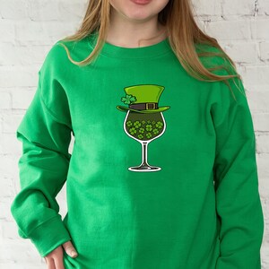 Happy St. Patrick&#39;s Day Sweatshirt, Shamrock drinking Sweater, Lucky Charm Shirt, Lucky shirt, rainbow shamrock shirt