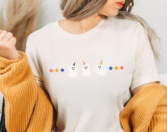 Cute Ghost Party Shirt, Halloween T-Shirt, Halloween Shirt, Ghost Shirt, Horror, Wine, Drinking, Fall Shirt,