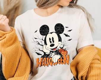 Mickey Halloween Shirt, Disney Mickey Skelett Shirt, Halloween Mickey T-Shirt, Disney Halloween Mickey Mouse Shirt