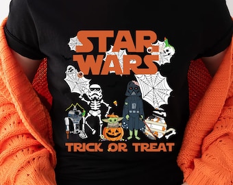 スターウォーズ ハロウィン シャツ、ディズニーランド シャツ、ハロウィン マジック キングダム、ハロウィン マッチング シャツ、トリック オア トリート
