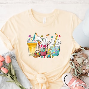 Osterhase Latte Shirt, Hase Osterkaffee Liebhaber, Fröhliche Ostern Shirt, Hase Familie Ostern, Hase Kaffee Shirt, Kaffee Liebhaber