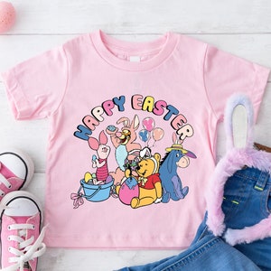 Winnie The Pooh Easter Shirt, Happy Easter Shirt, Pooh Easter Shirt, Pooh And Friends Shirt, Pooh Bear Shirt, Retro Disney Easter Shirt