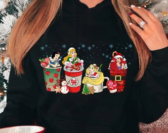 Disney Princess Christmas Latte Shirt, Disney Christmas Shirt, Cinderella Christmas Shirt, Disney Christmas Shirt, Princess Shirt