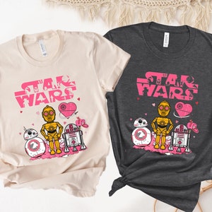 Star Wars Love shirt, BB8, Star Wars Valentine Shirt, R2D2, c3po, Star wars movie shirt, luke skywalker shirt