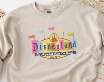 Sudadera Disneyland Est 1955, Sudadera Vintage Disneyland, Sudadera Disneyland 1955, Sudadera Retro Disney, Camisa Retro Disney