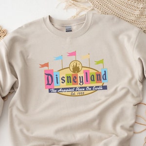 Disneyland Est 1955  Sweatshirt, Vintage Disneyland Sweatshirt, Disneyland 1955 Sweatshirt, Retro Disney Sweatshirt, Retro Disney Shirt
