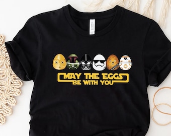Que los huevos estén contigo camisa, camisa de Star Wars de huevos de Pascua, camisa de huevos de Pascua de personajes de Star Wars, Pascua feliz, camisa de Star Wars