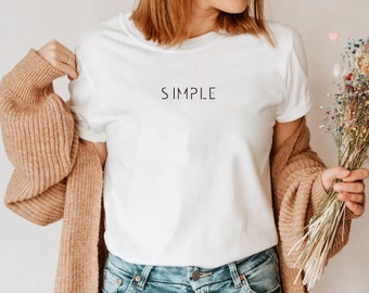 Simple T-shirt, Minimalist T-shirt, Minimalist Shirt, Simple Shirt, Minimal Lifestyle, Rave Culture, Gift for Minimalist People, Simple
