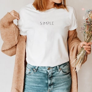 Simple T-shirt, Minimalist T-shirt, Minimalist Shirt, Simple Shirt, Minimal Lifestyle, Rave Culture, Gift for Minimalist People, Simple