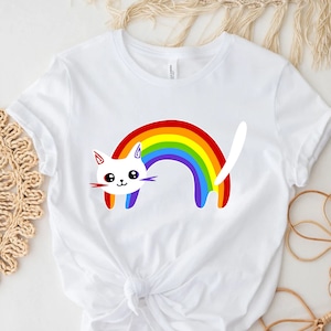 Cat Rainbow Shirt, Cute Cat, Funny Cat Shirt, Cat Lover, Cute Cat, Love Cat Shirt, Cat Day Shirt, I love Cat