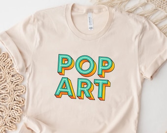 Pop Art Shirt, 80er Jahre Shirt, Typography Shirt, Art Shirt