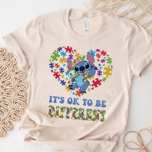 Autism Awareness Disney Stitch shirt, Women Kid Its Ok To Be Different Shirt, Autism Awareness Shirt, Autism Toddler Shirt, Autism Support