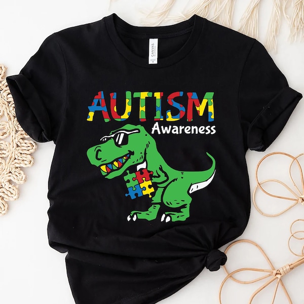 Autism Dino Shirt, Autism Awareness Shirt, Autism Support T-Shirt, Gift For Special Education Teacher, Puzzle Piece Shirt, Special Education