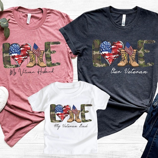 Love Our Veterans Shirt, Veterans Day Shirt, Womens Veterans Shirt, Mens Veterans Shirt, Military Shirt for Women, Army Wife Shirt