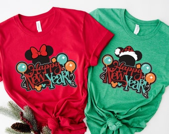 Happy New Year Shirts, Disney New Year Shirts, Disney Mickey Fireworks Shirt, Family New Year Vacation Shirts, New Year Family Trip Tee