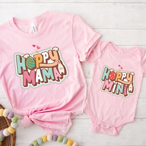 Easter Happy Mama Mini Bunny Shirt, Mom Shirt, Bunny Mini Shirt, Easter Bunny Mama Shirt, Easter Gift for Mom, Grandmas Little Bunnies,